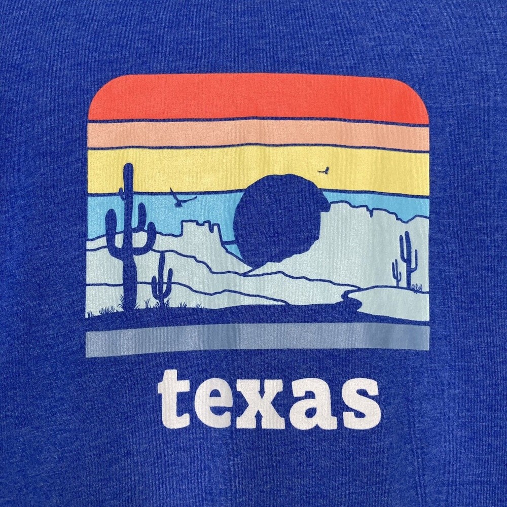 Home Free Mens Texas Graphic T-Shirt Lonestar Home Texan Cactus Size Medium - Picture 4 of 8